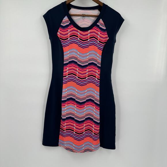 Title Nine Dress Womens XS Multicolor Popover Stretch Tennis Vibrant Active - Picture 1 of 11